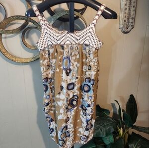 BCBGMaxAzria Adorable Cotton/Crochet Silk Lined Sundress
